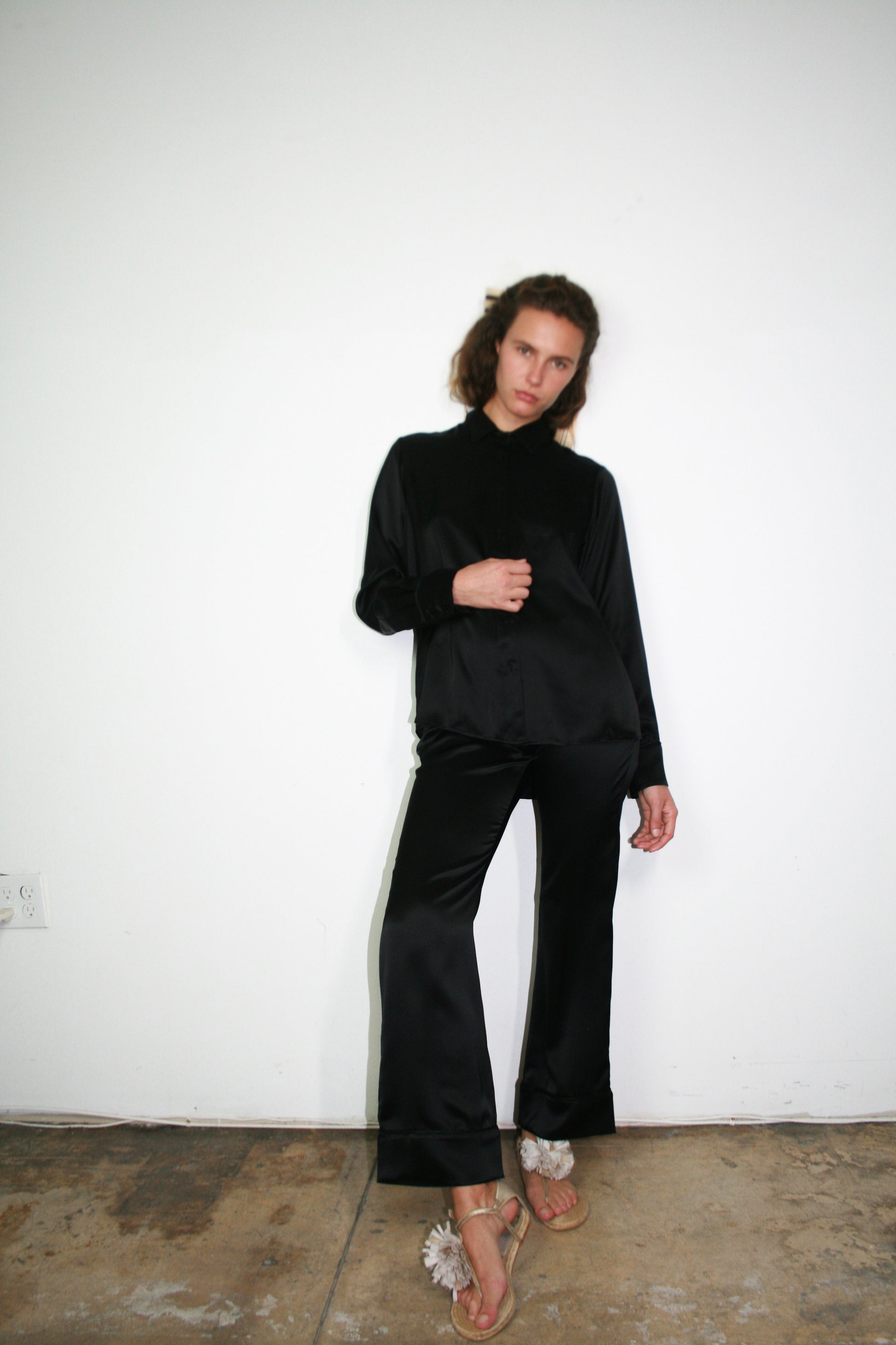 Black Silk Pants