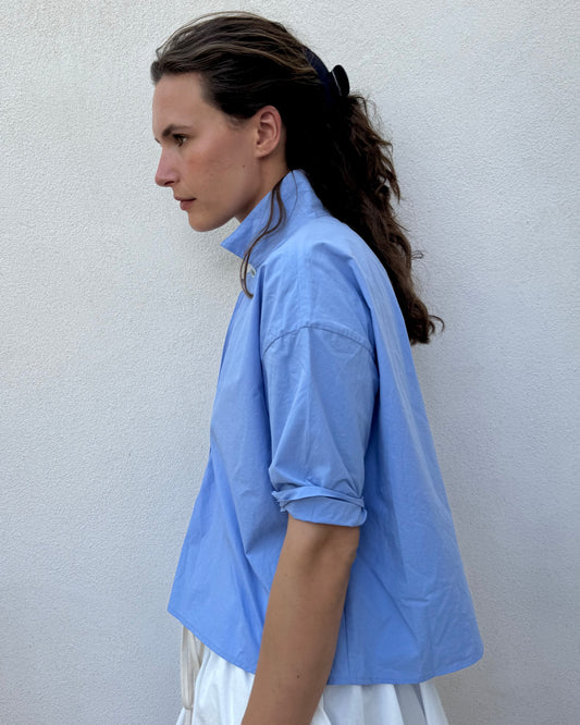 Gabby 3/4 Sleeve Blouse French Blue