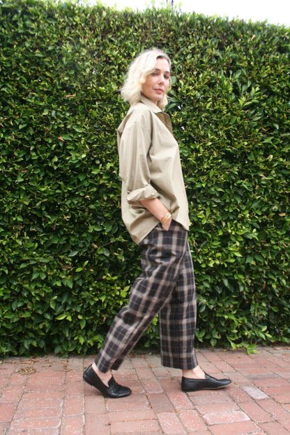 Plaid Cotton Pants