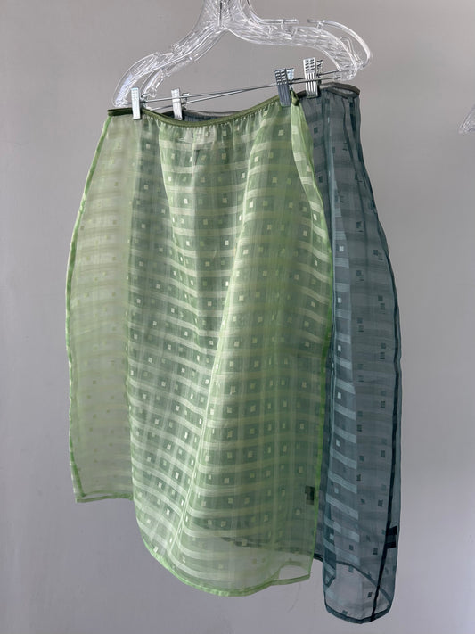 Silk Organza Sheer Skirt Meadow