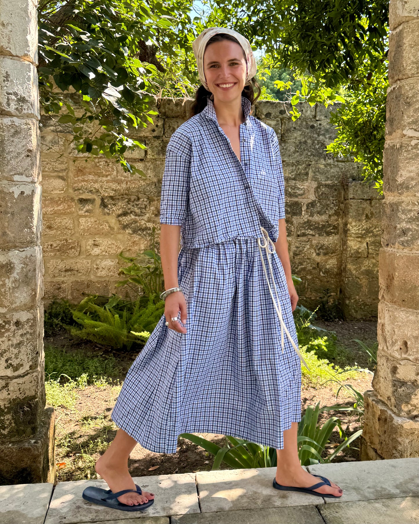 Skirt with Drawstring 60's Boy Check