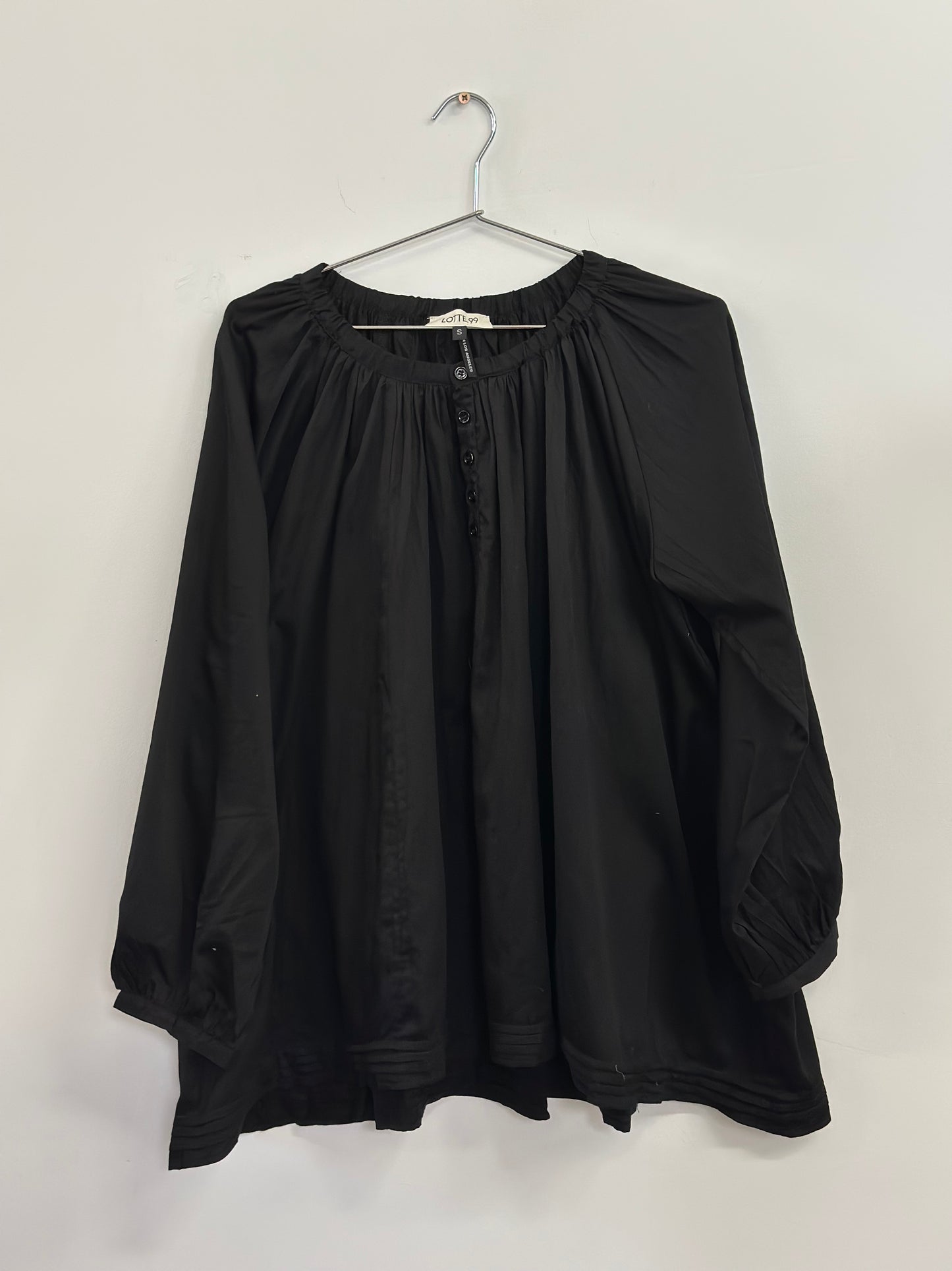 BOHO POET BLOUSE Black