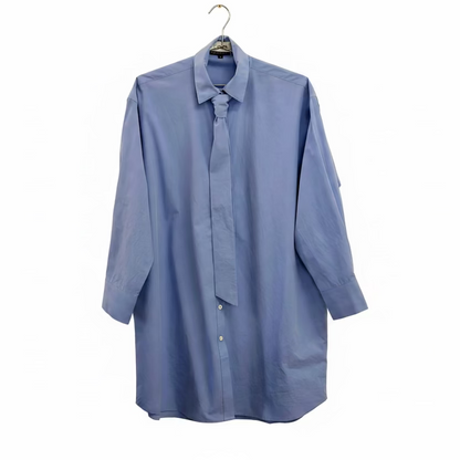 True ARTIST SHIRT WITH TIE in French Blue
