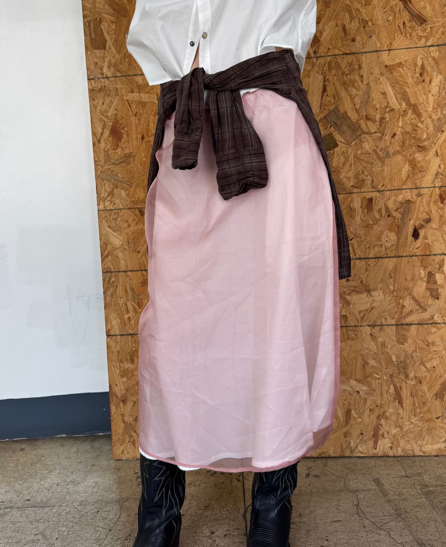 Silk Organza Sheer Skirt