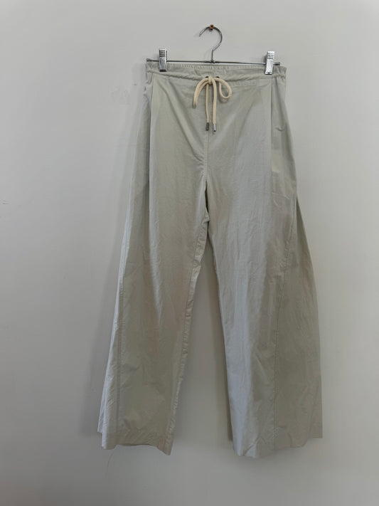 Drawstring Waist Twisted Pants Putty