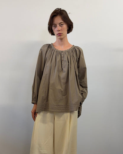 BOHO POET BLOUSE GREEN