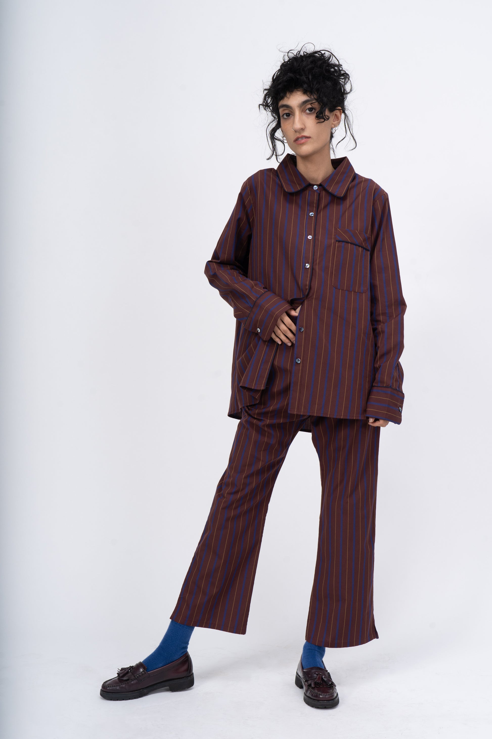 Striped Cotton Pajama Shirt