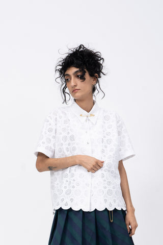 White Eyelet Blouse