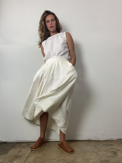 Natural Linen Skirt