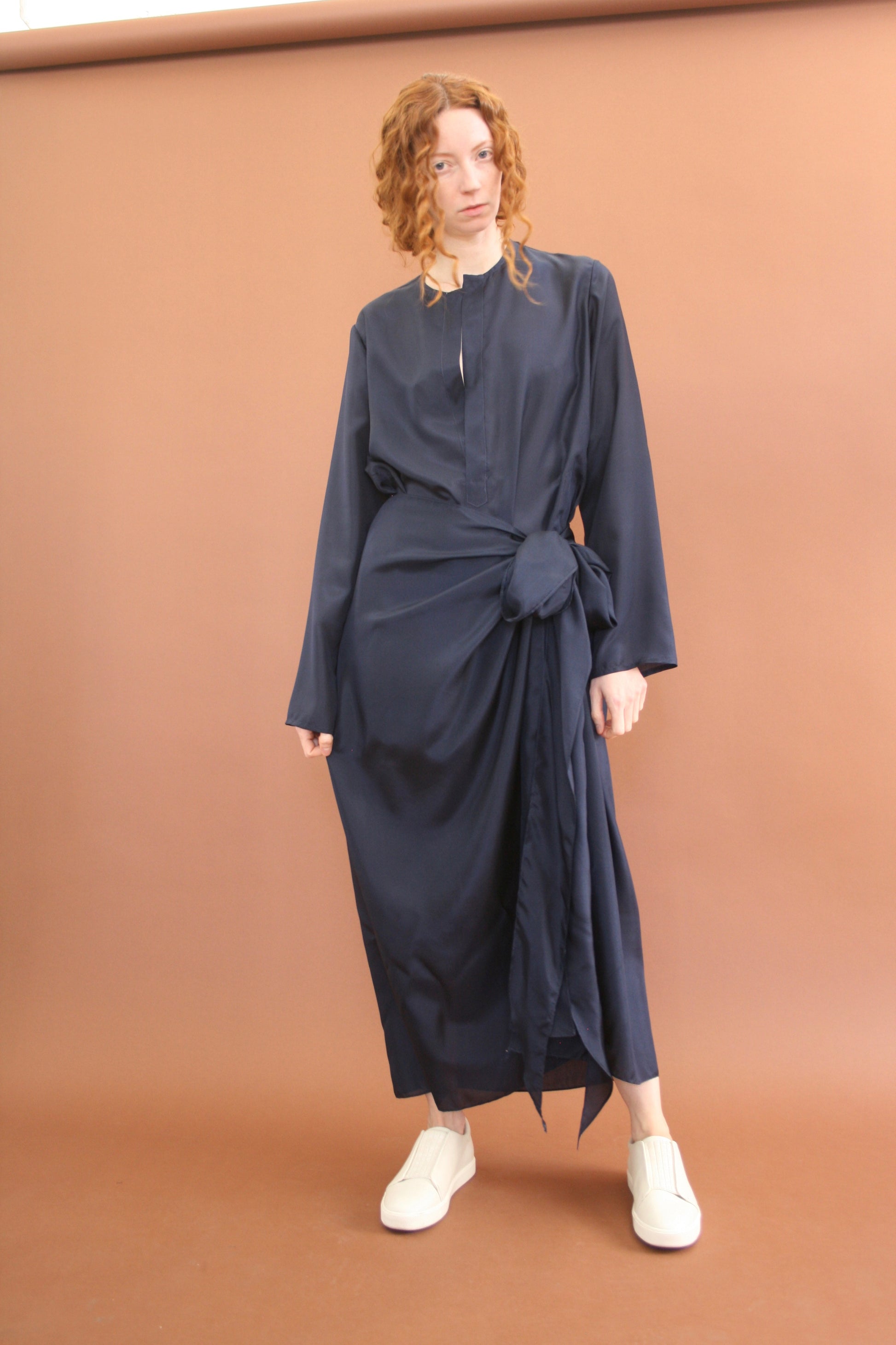 silk wrap skirt dress Mother of the Bride or Groom Silk Wrap Dress with Flutter Sleeve & Pleated Skirt