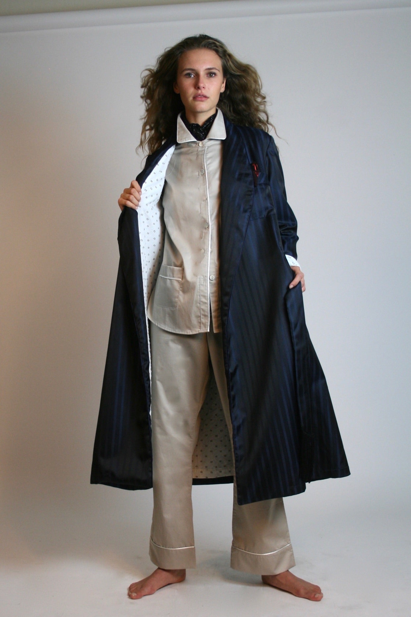 Navy Smoking Robe