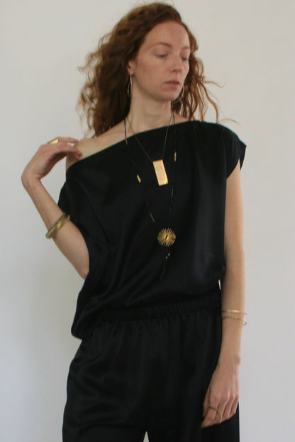 Black Silk T-Shirt