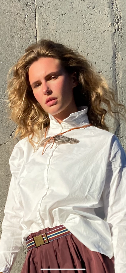 White Cotton Button Up