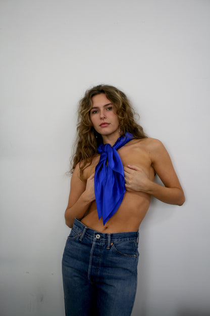 Blue Silk Scarf