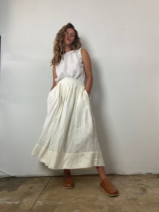 Natural Linen Skirt