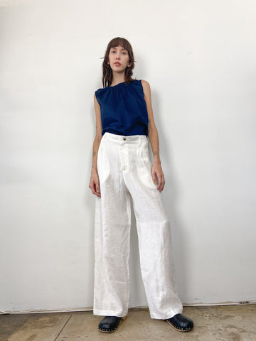 Linen pants white