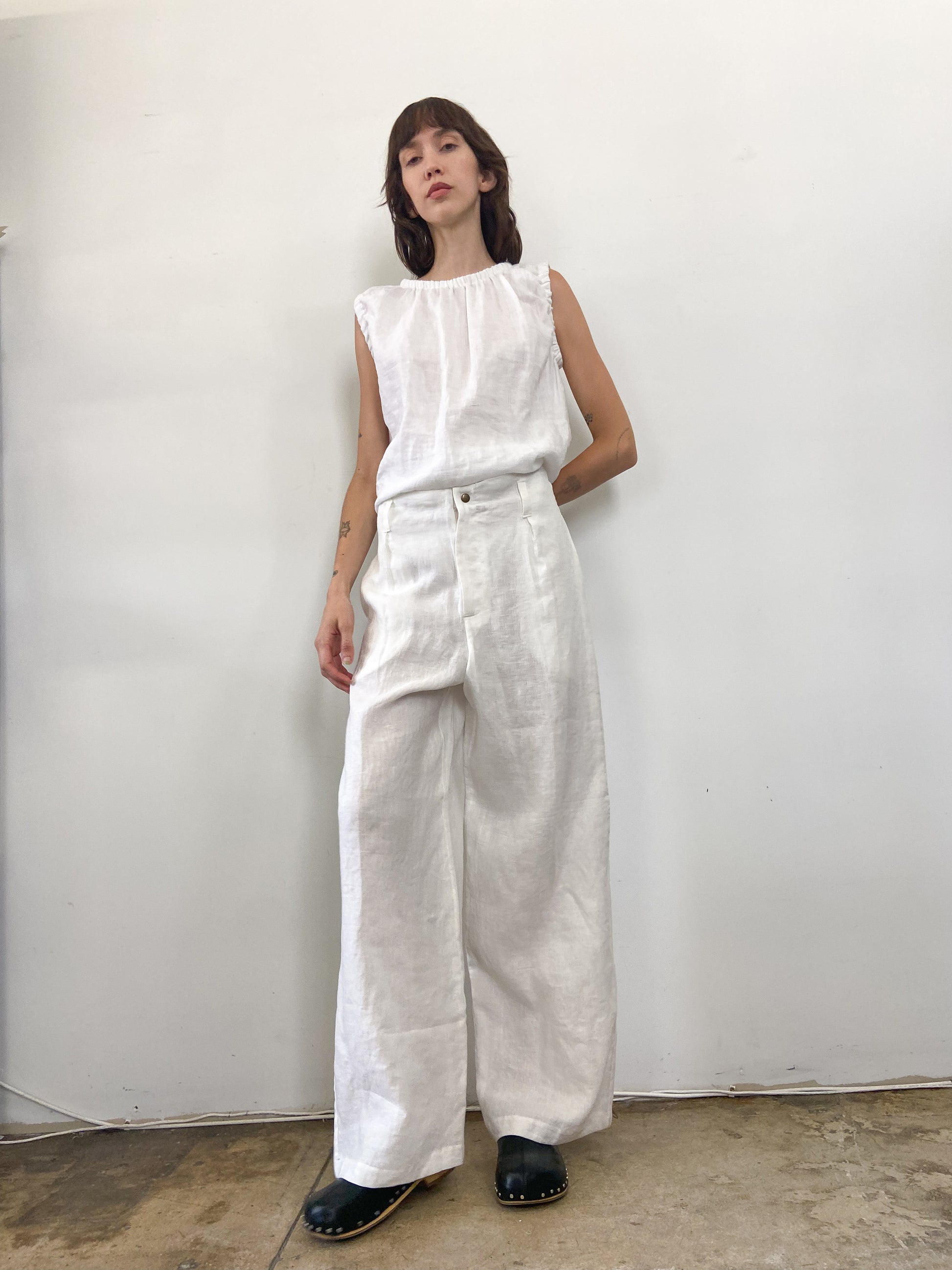 White Linen Pants